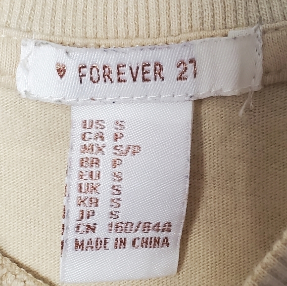 Forever 21 Shirt Womens Small Gold Yellow Boho Fringe Festival - Picture 6 of 9